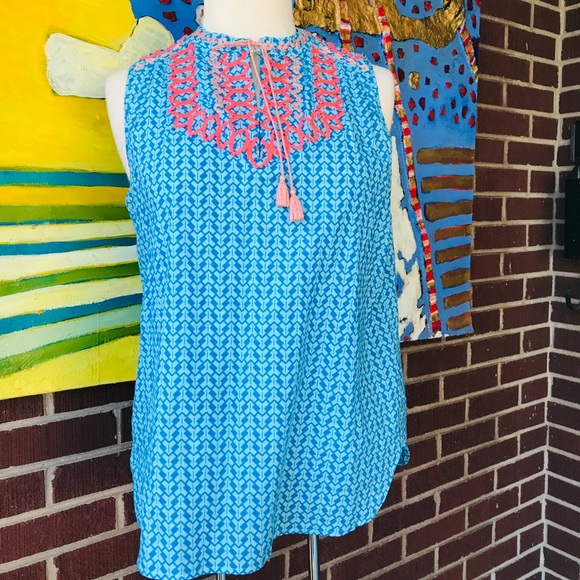 J. Crew Embroidered Sleeveless Top - Picture 6 of 6